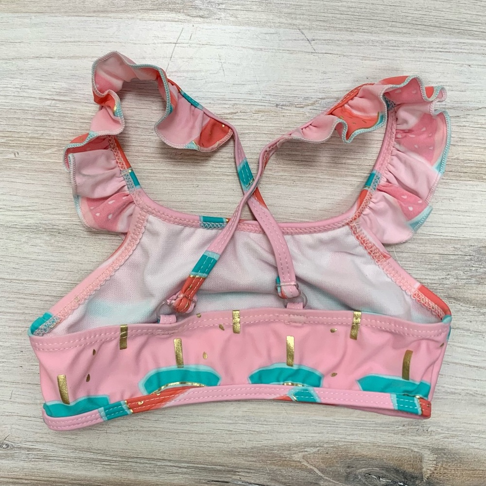 Snapper Rock Kids Watermelon Ruffle Bikini Top - Picture 4 of 5